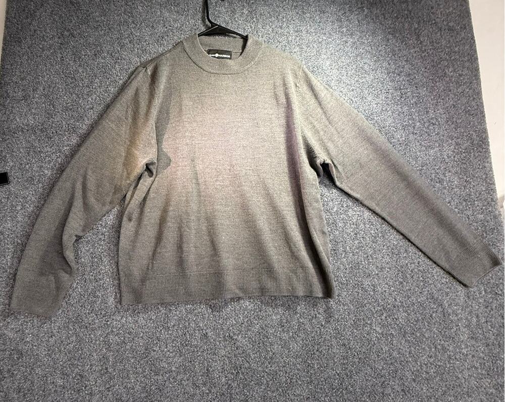 Sag Harbor Women's Gray Tight-Knit Crewneck Pullover Solid Sweater Size XL